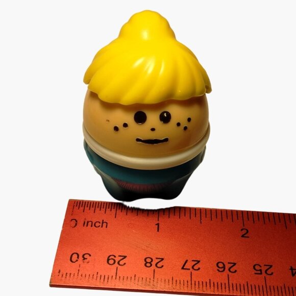 Little Tikes Toddle Tots Girl Blonde Hair Ponytail Blue TOT Round Hole Vintage - Picture 5 of 8